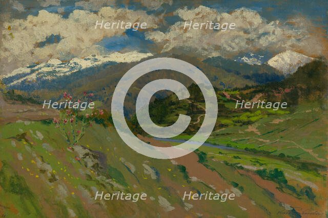 Landscape near Kralovany, 1900-1910. Creator: Ferdinand Katona.