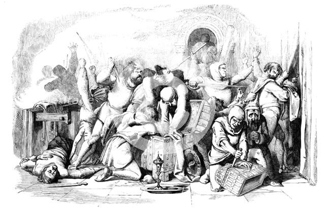 The Firing and Sacking of the Synagogue, 1857. Creator: Unknown.