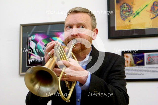 Stuart Henderson, Stuart Henderson Quartet, Clocktower Cafe Jazz Club, Croydon, London, April 2025. Creator: Brian O'Connor.