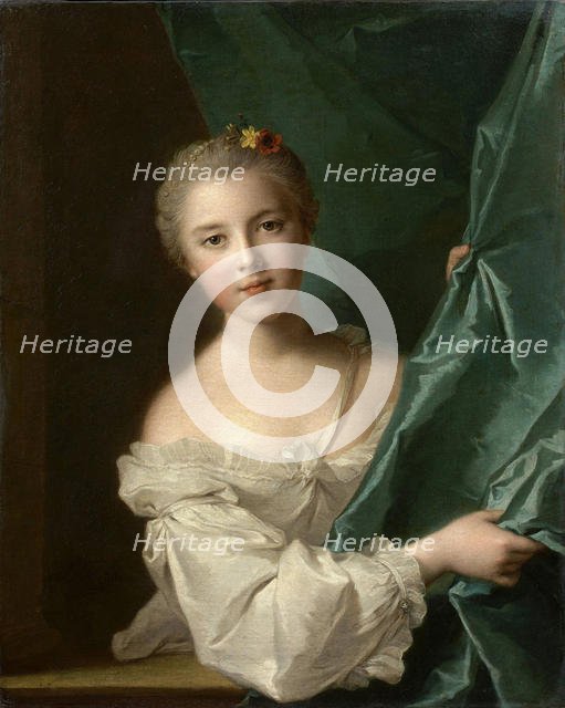 Portrait of Eleonore Louise de Berville, marquise de Hallay-Coetquen, 1751. Creator: Nattier, Jean-Marc (1685-1766).