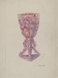 Marbleized Vase, 1935/1942. Creator: John Hall.