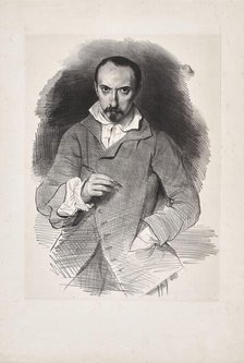 Self-Portrait, Second quarter of the 19th cen. Creator: Devéria, Achille (1800-1857).