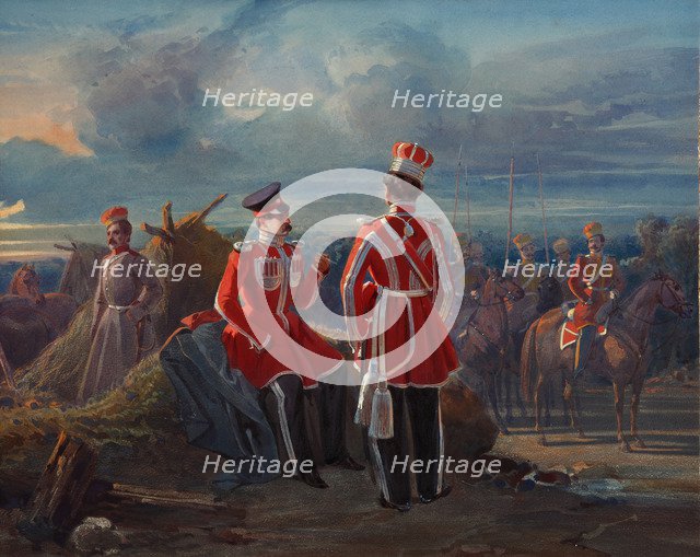The Crimean Tatar Life Guard Squadron, c. 1850. Artist: Ladurner, Adolphe (1798-1856)