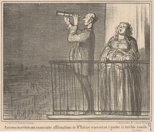 Parisiens incrédules ..., 19th century. Creator: Honore Daumier.