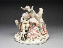 Group: Hunters or Lovers, Ludwigsburg, c. 1765. Creator: Ludwigsburg Porcelain Factory.