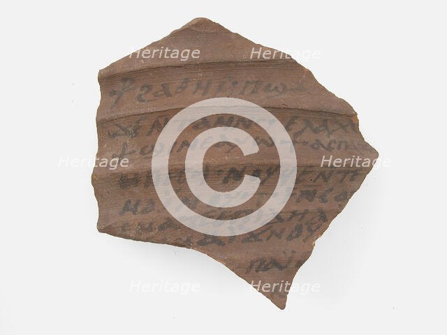 Ostrakon, Coptic, 4th-7th century. Creator: Unknown.