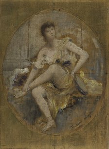 Esquisse pour le foyer du théâtre du Châtelet : La danse, c.1891. Creator: Francois Lafon.
