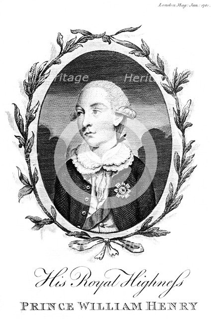 'Prince William Henry, third son of George III', 1781. Artist: Unknown