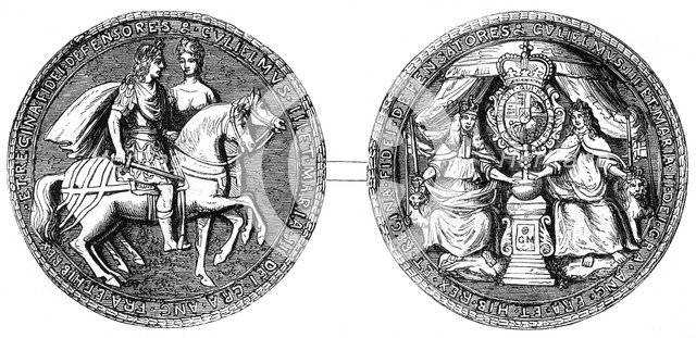 Great Seal of William and Mary, 19th century. Artist: Unknown