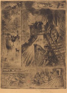 La Traversée (The Passage), 1879-1885. Creator: Felix Hilaire Buhot.