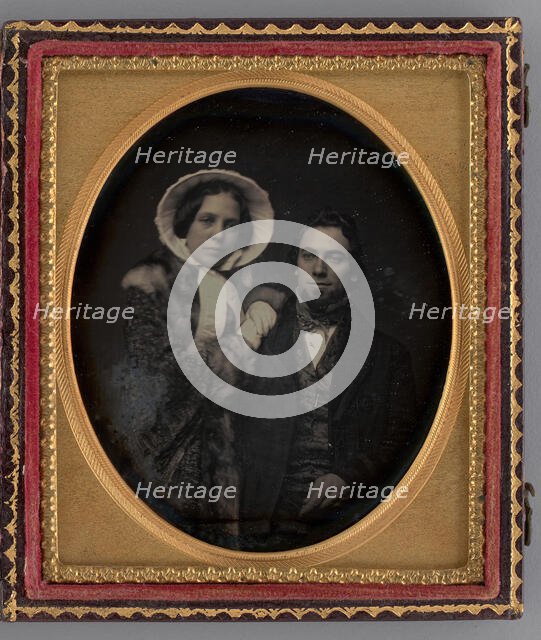 Untitled (Portrait of a Woman and a Man), 1854. Creator: Unknown.