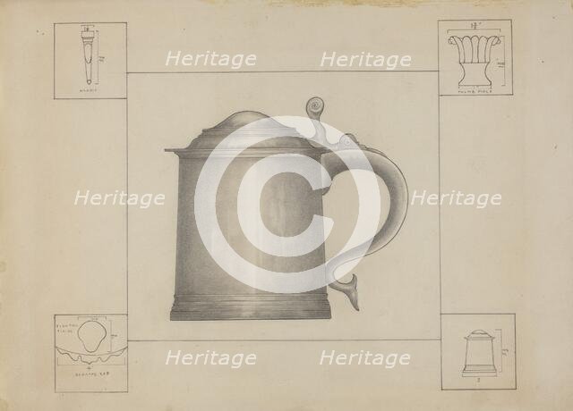 Pewter Tankard, c. 1936. Creator: Henry Meyers.