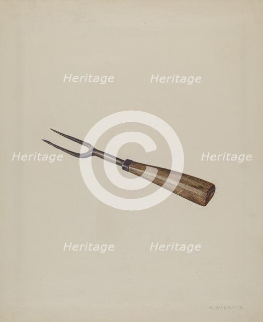 Fork, c. 1938. Creator: Alfred Walbeck.