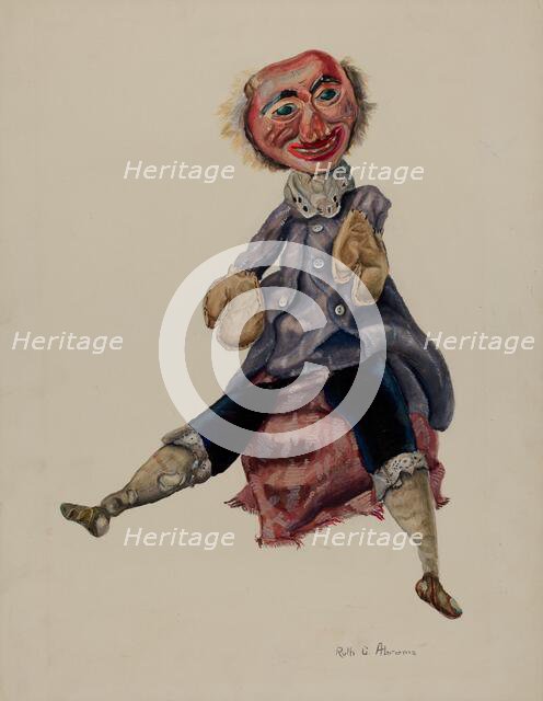 Punch Boxer with Blue Coat, c. 1937. Creator: Ruth Abrams.