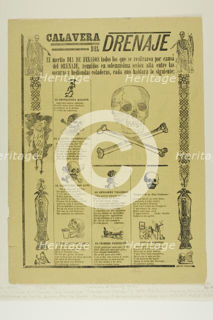 Calavera of Pouring Forth, n.d. Creator: José Guadalupe Posada.