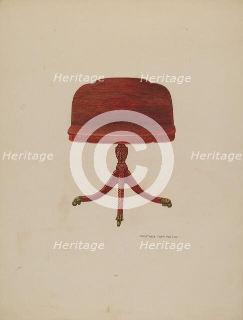 Drop Leaf Table, c. 1941. Creator: Dorothea A. Farrington.