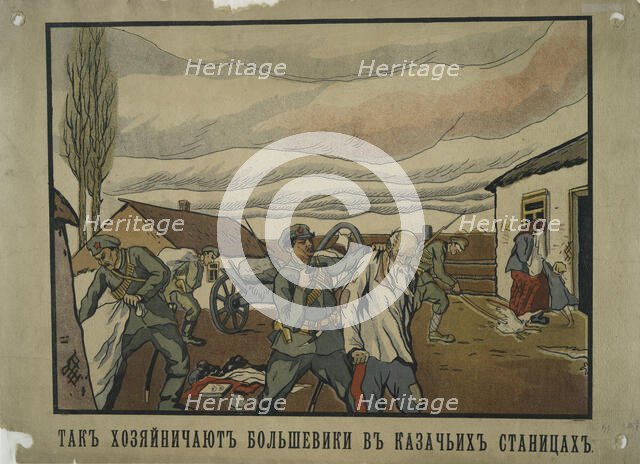 How the Bolsheviks Punish Villages,  1915 - 1925. Creator: Unknown.