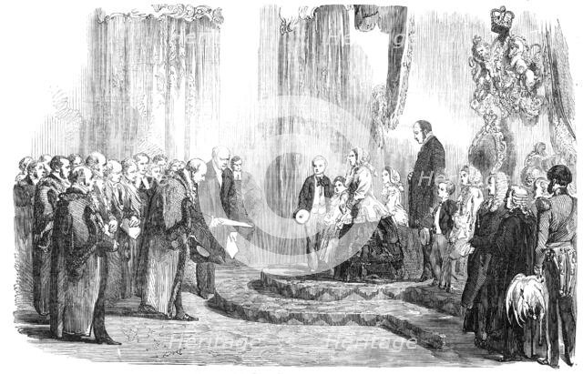 Presentation of Addresses to Her Majesty, at the Station Hotel, Hull, 1854. Creator: Unknown.