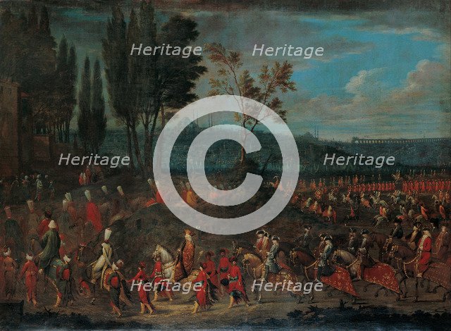 The Ambassadorial Procession, 1720s. Artist: Vanmour (Van Mour), Jean-Baptiste (1671-1737)