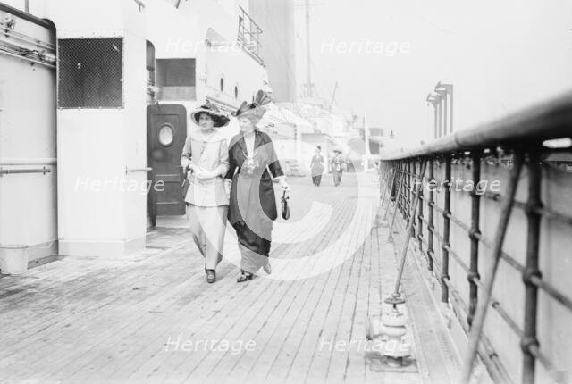 Lady Sybil Grey & Lady Evelyn Grey Jones on VATERLAND, 1914. Creator: Bain News Service.
