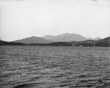 Lower Saranac Lake from Shingle Bay Point, Adirondack Mts., N.Y., between 1900 and 1910. Creator: Unknown.