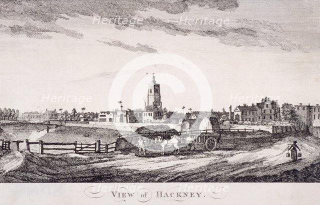 General view of Hackney, London, c1800. Artist: Anon