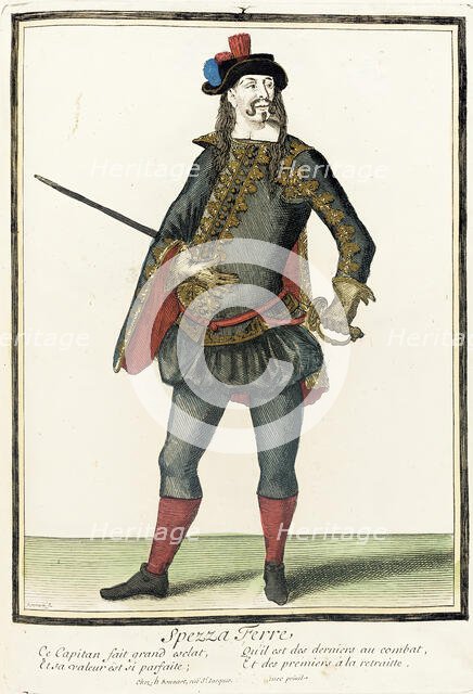 Recueil des modes de la cour de France, 'Spezza Ferre', between 1678 and 1693. Creator: Nicolas Bonnart.