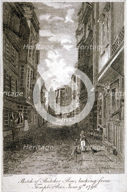 Butcher Row, Westminster, London, 1796.                                         Artist: Edward Dayes