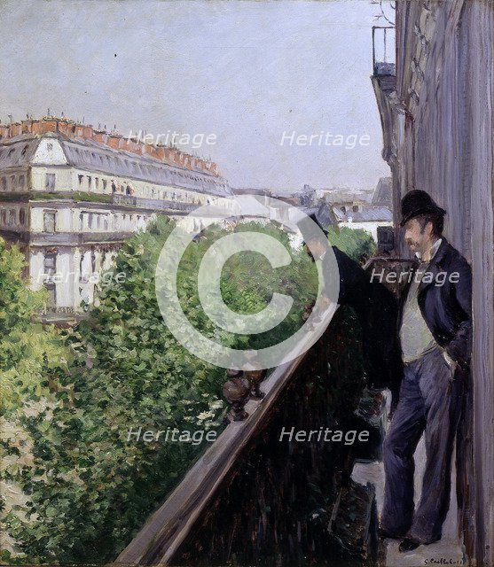 A Balcony, Boulevard Haussmann, 1880.