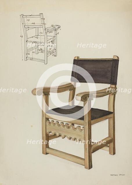 Chair, c. 1937. Creator: Natalie Simon.