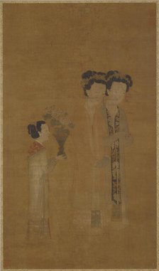 Court ladies and attendant, Ming dynasty, 16th century. Creator: School of Tang Yin.