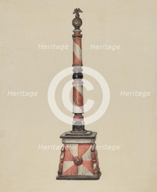 Barber Pole, 1935/1942. Creator: Unknown.
