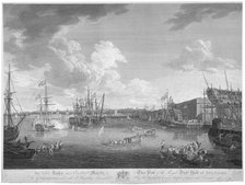 View of the Royal Dockyard, Deptford, London, 1793.                                                 Artist: W Woollett