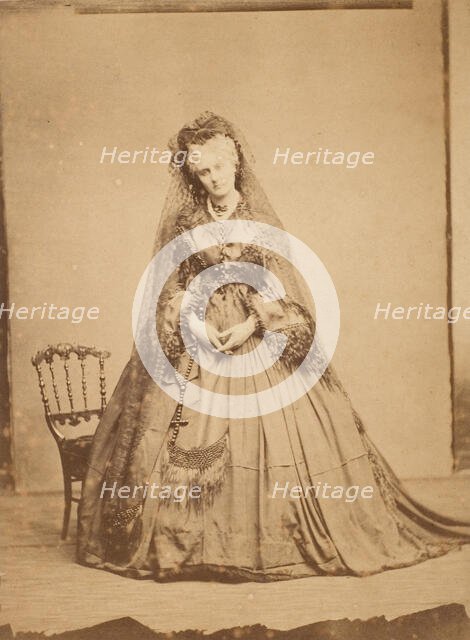 [Standing with a Rosary], 1861-67. Creator: Pierre-Louis Pierson.