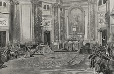 Thanksgiving for the 'pacification' of the Philippines, Madrid, Spain, 24 January 1898.  Creator: Enrique Laporta Valor.