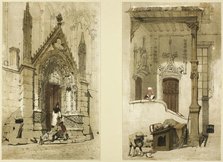 Porte Rouge, Notre Dame, Paris, 1839. Creator: Thomas Shotter Boys.