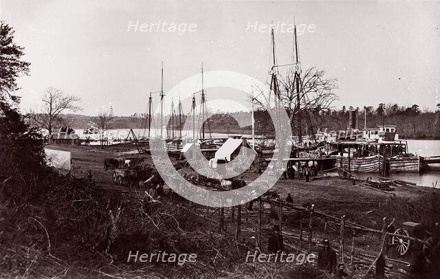 Broadway Landing, Appomattox River, 1864.  Creator: William Frank Browne.