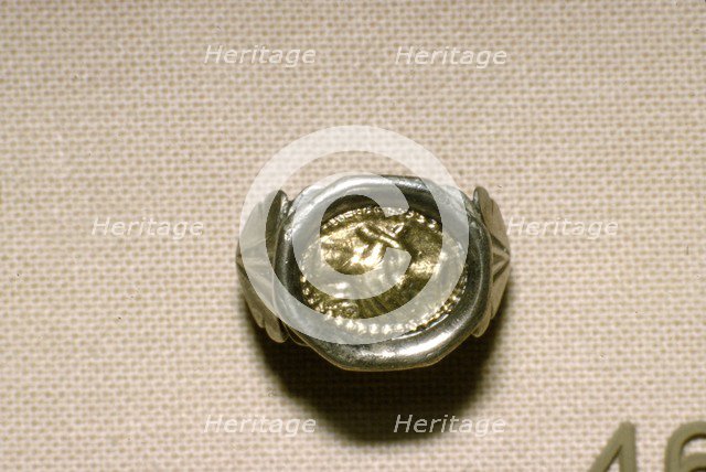 Silver Ring, Roman, 4th century. Artist: Unknown.