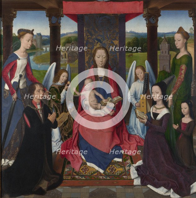 The Virgin and Child with Saints and Donors (The Donne Triptych). The central panel, ca 1478.