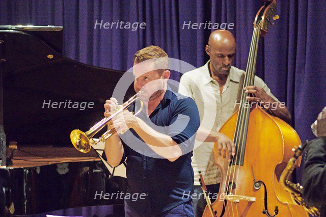 Quentin Collins and Larry Bartley, Watermill Jazz Club, Dorking, Surrey, 2015.  Artist: Brian O'Connor.