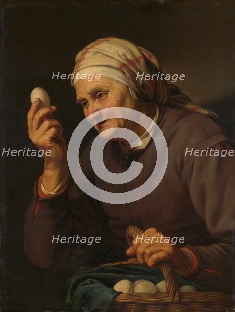 Old Woman Selling Eggs, 1632. Creator: Hendrick Bloemaert.
