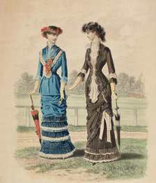 Fashion plate - Le Journal des Modes, 1880. Creator: Unknown.