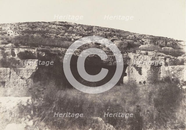 Jérusalem, Tombeau Juif, Détails, 1854. Creator: Auguste Salzmann.