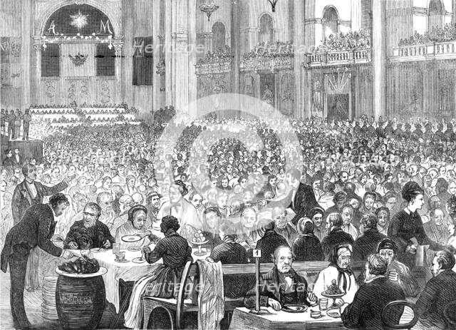 Marriage Festivities for the Duke of Edinburgh: the Mayor of Liverpool’s treat for the poor, 1874. Creator: Unknown.