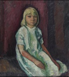 Girl Seated, 1916. Creator: William Lonnberg.