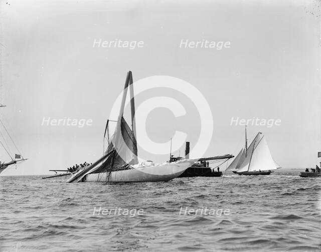 Columbia, Newport, Aug 2, 1899. Creator: John S Johnston.