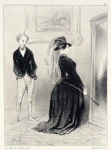 C'est singulier... il ne me vient plus d'idées maintenant..., 1844. Creator: Honore Daumier.