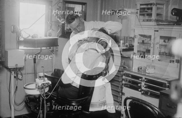 Dentist on COMFORT, between c1915 and c1920. Creator: Bain News Service.