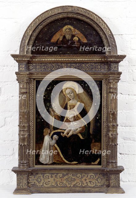 Virgin and child with a donor, 1615-1672. Creator: Unknown.