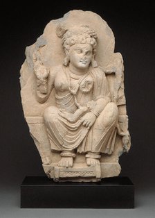 Goddess Hariti Seated Holding a Child, 2nd/3rd century. Creator: Unknown.